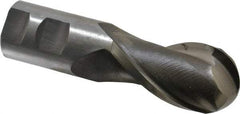 Interstate - 1-3/8" Diam, 2-1/2" LOC, 2 Flute High Speed Steel Ball End Mill - Uncoated, Single End, 5" OAL, 1-1/4" Shank Diam, Spiral Flute - Benchmark Tooling