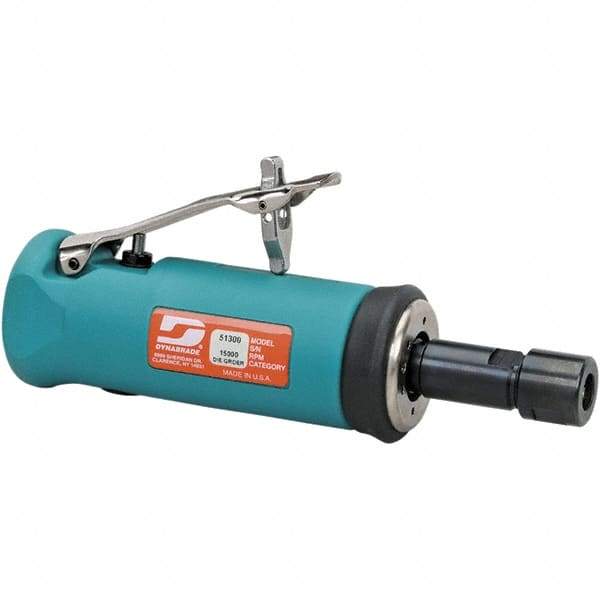 Dynabrade - 1/4" Collet, Straight Handle, Air Straight Die Grinder - 15,000 RPM, Front Exhaust, 24 CFM, 0.5 hp, 90 psi, 1/4 NPT Inlet - Benchmark Tooling