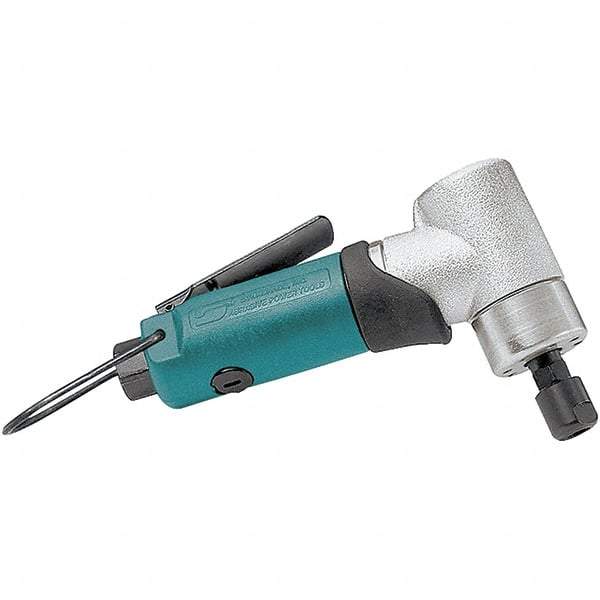 Dynabrade - 1/4" Collet, Angle Handle, Air Angle Die Grinder - 25,000 RPM, Front Exhaust, 18 CFM, 0.4 hp, 90 psi, 1/4 NPT Inlet - Benchmark Tooling