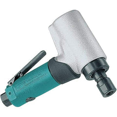 Dynabrade - 1/4" Collet, Angle Handle, Air Angle Die Grinder - 18,000 RPM, Front Exhaust, 27.99 CFM, 0.5 hp, 90 psi, 1/4 NPT Inlet - Benchmark Tooling