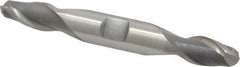 Interstate - 7/16" Diam, 13/16" LOC, 2 Flute High Speed Steel Ball End Mill - Uncoated, Double End, 3-3/4" OAL, 1/2" Shank Diam, Spiral Flute - Benchmark Tooling