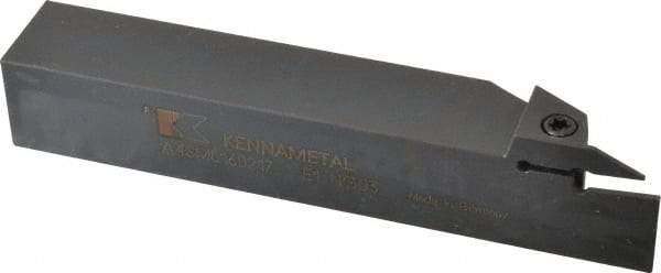 Kennametal - External Thread, 0.067" Max Depth of Cut, 0.079" Min Groove Width, 6" OAL, Left Hand Indexable Grooving Cutoff Toolholder - 1" Shank Height x 1" Shank Width, A4..02.. Insert Style, A4SM Toolholder Style, Series A4 - Benchmark Tooling