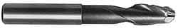 Hertel - 1/2" Diam, 1" LOC, 2 Flute High Speed Steel Ball End Mill - Uncoated, Single End, 4" OAL, 1/2" Shank Diam, Spiral Flute - Benchmark Tooling