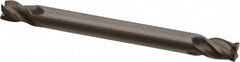 Interstate - 3/16", 9/32" LOC, 3/16" Shank Diam, 2" OAL, 4 Flute, High Speed Steel Square End Mill - Double End, Uncoated, Spiral Flute, Centercutting, Right Hand Cut, Right Hand Flute - Benchmark Tooling