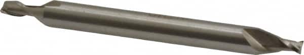Interstate - 7/64", 5/32" LOC, 3/16" Shank Diam, 2" OAL, 2 Flute, High Speed Steel Square End Mill - Double End, Uncoated, Spiral Flute, 30° Helix, Centercutting, Right Hand Cut, Right Hand Flute - Benchmark Tooling
