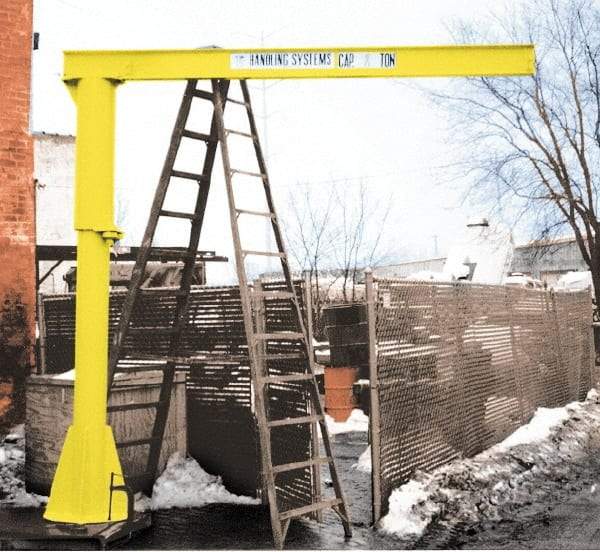 Value Collection - 250 Lb Load Capacity, Steel Jib Crane - Pillar Base Jib - Benchmark Tooling