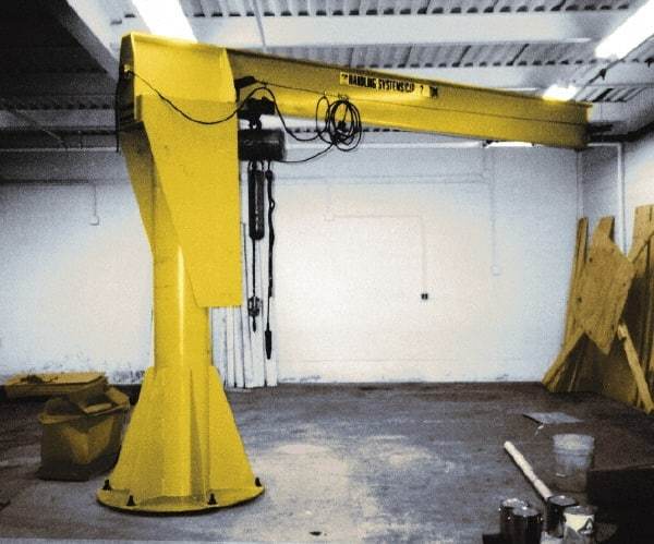 Value Collection - 2,000 Lb Load Capacity, Steel Jib Crane - Pillar Base Jib - Benchmark Tooling