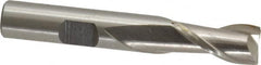 Interstate - 10mm, 13/16" LOC, 3/8" Shank Diam, 2-1/2" OAL, 2 Flute, Cobalt Square End Mill - Single End, Uncoated, Spiral Flute, Centercutting, Right Hand Cut, Right Hand Flute - Benchmark Tooling