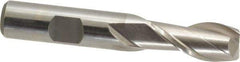 Interstate - 13mm, 1-1/8" LOC, 1/2" Shank Diam, 3-1/8" OAL, 2 Flute, Cobalt Square End Mill - Single End, Uncoated, Spiral Flute, Centercutting, Right Hand Cut, Right Hand Flute - Benchmark Tooling