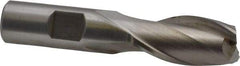 Interstate - 18mm, 1-5/16" LOC, 5/8" Shank Diam, 3-5/16" OAL, 2 Flute, Cobalt Square End Mill - Single End, Uncoated, Spiral Flute, Centercutting, Right Hand Cut, Right Hand Flute - Benchmark Tooling