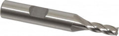 Interstate - 5mm, 9/16" LOC, 3/8" Shank Diam, 2-7/16" OAL, 4 Flute, Cobalt Square End Mill - Single End, Uncoated, Spiral Flute, 30° Helix, Centercutting, Right Hand Cut, Right Hand Flute - Benchmark Tooling
