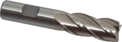 Interstate - 18mm, 1-5/8" LOC, 5/8" Shank Diam, 3-3/4" OAL, 4 Flute, Cobalt Square End Mill - Single End, Uncoated, Spiral Flute, 30° Helix, Centercutting, Right Hand Cut, Right Hand Flute - Benchmark Tooling