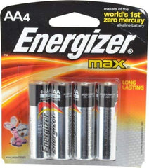 Energizer - Size AA, Alkaline, 4 Pack, Standard Battery - 1.5 Volts, Flat Terminal, LR6, ANSI, IEC Regulated - Benchmark Tooling