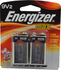 Energizer - Size 9V, Alkaline, 2 Pack, Standard Battery - 9 Volts, Miniature Snap Terminal, 6LR61, ANSI, IEC Regulated - Benchmark Tooling