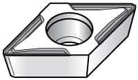 Kennametal - DCMT32.52 FW Grade KT315 Cermet Turning Insert - TiN/TiCN/TiN Finish, 55° Diamond, 3/8" Inscr Circle, 5/32" Thick, 1/32" Corner Radius - Benchmark Tooling