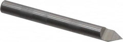 Accupro - 60° Incl Angle, 5/32" Shank Diam, 1-1/2" OAL, 5/32" Cut Diam, Conical Engraving Cutter - 3/16" LOC, 1 Flute, Right Hand Cut, Micrograin Solid Carbide, Uncoated - Benchmark Tooling