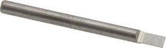 Accupro - 1/8" Shank Diam, 1-1/2" OAL, 1/8" Cut Diam, Square Engraving Cutter - 3/16" LOC, 1/8" Tip Diam, 1 Flute, Right Hand Cut, Micrograin Solid Carbide, Uncoated - Benchmark Tooling