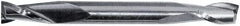 SGS - 9/32", 1/2" LOC, 5/16" Shank Diam, 2-1/2" OAL, 2 Flute, Solid Carbide Square End Mill - Double End, TiN Finish, Spiral Flute, 30° Helix, Centercutting, Right Hand Cut, Right Hand Flute, Series 15 - Benchmark Tooling