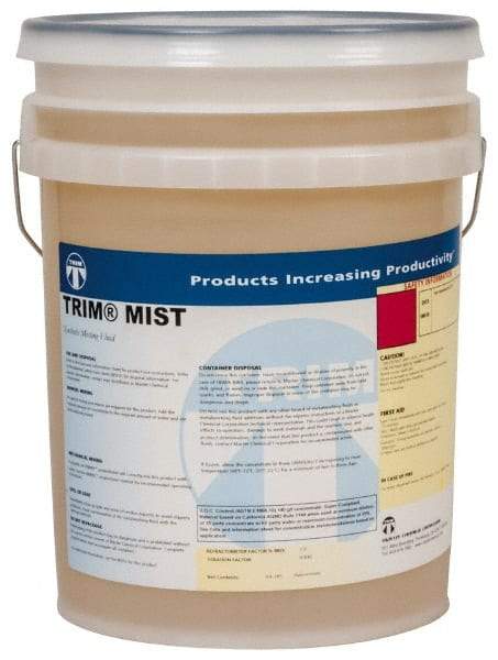 Master Fluid Solutions - Trim Mist, 5 Gal Pail Cutting & Grinding Fluid - Synthetic, For Milling - Benchmark Tooling