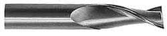 SGS - 7/8", 1-1/2" LOC, 7/8" Shank Diam, 4" OAL, 2 Flute, Solid Carbide Square End Mill - Single End, TiN Finish, Spiral Flute, 30° Helix, Centercutting, Right Hand Cut, Right Hand Flute, Series 3 - Benchmark Tooling