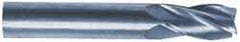 M.A. Ford - 1/4", 3/4" LOC, 1/4" Shank Diam, 2-1/2" OAL, 2 Flute, Solid Carbide Square End Mill - Single End, Uncoated, Spiral Flute, 45° Helix, Centercutting, Right Hand Cut, Right Hand Flute, Series 136 - Benchmark Tooling