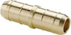 Parker - 3/8" Tube ID, Metal Barbed Tube Union - Brass, 1/2" Tube OD - Benchmark Tooling