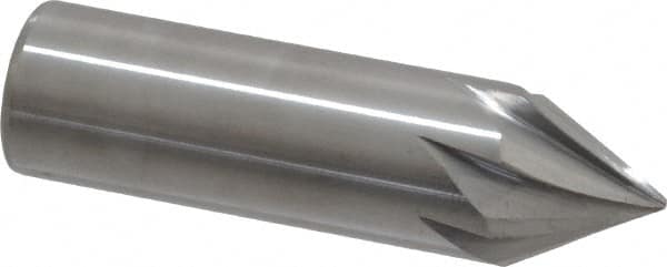 Made in USA - 1/2" Shank Diam, 7 Flute 60° Solid Carbide Countersink - Benchmark Tooling