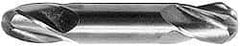 Hertel - 9/32" Diam, 11/16" LOC, 4 Flute Cobalt Ball End Mill - Uncoated, Double End, 3-3/8" OAL, 3/8" Shank Diam - Benchmark Tooling