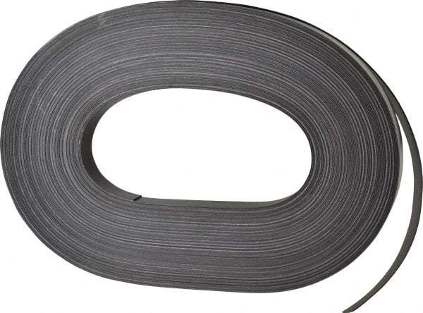 Mag-Mate - 100' Long x 3/4" Wide x 1/32" Thick Flexible Magnetic Strip - 6 Lb Max Pull Force, 3 Linear Ft/Lb Magnetic Pull Force, Adhesive Back - Benchmark Tooling