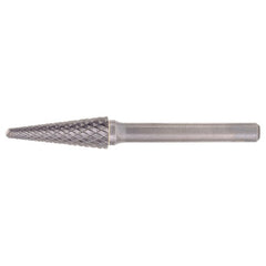 SL-41 Double Cut Solid Carbide Bur-Included Angle Shape - Exact Industrial Supply