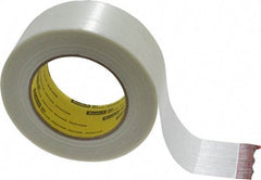 3M - 2" x 60 Yd Clear Rubber Adhesive Packaging Tape - Polypropylene Film Backing, 6 mil Thick, 170 Lb Tensile Strength, Series 897 - Benchmark Tooling