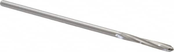 Alvord Polk - 1/8" High Speed Steel 4 Flute Chucking Reamer - Spiral Flute, 0.119" Straight Shank, 7/8" Flute Length, 3-1/2" OAL - Benchmark Tooling