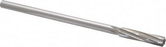 Alvord Polk - 3/8" High Speed Steel 6 Flute Chucking Reamer - Spiral Flute, 0.3105" Straight Shank, 1-3/4" Flute Length, 7" OAL - Benchmark Tooling