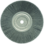 8" Diameter - 5/8" Arbor Hole - Crimped Stainless Straight Wheel - Benchmark Tooling