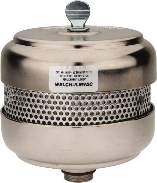 Welch Vacuum - Standard Open Exhaust Filter - For Use with 1402, 1376, 8920 & 8925, 5" Diam x 6-1/4" High - Benchmark Tooling