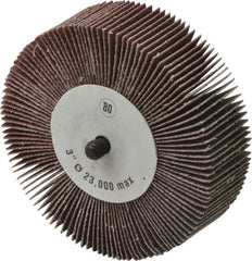 CGW Abrasives - 3" Diam x 1" Face Width, Medium Aluminum Oxide Coated Mounted Flap Wheel - Benchmark Tooling