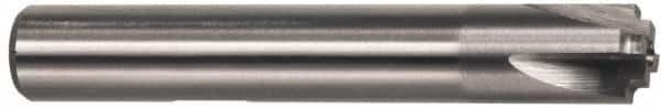 Interstate - 23/32" Radius, 2-1/4" Mill Diam, 4 Flute High Speed Steel Corner Rounding End Mill - Single End, TiN Finish, 4-1/8" OAL, 3/4" Shank Diam - Benchmark Tooling