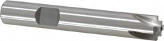 Interstate - 1/32" Radius, 3/8" Mill Diam, 4 Flute High Speed Steel Corner Rounding End Mill - Single End, Uncoated, 2-1/2" OAL, 3/8" Shank Diam - Benchmark Tooling