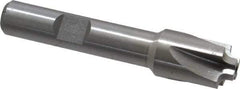 Interstate - 5/64" Radius, 1/2" Mill Diam, 4 Flute High Speed Steel Corner Rounding End Mill - Single End, Uncoated, 2-1/2" OAL, 3/8" Shank Diam - Benchmark Tooling