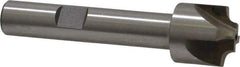 Interstate - 7/64" Radius, 5/8" Mill Diam, 4 Flute High Speed Steel Corner Rounding End Mill - Single End, Uncoated, 2-1/2" OAL, 3/8" Shank Diam - Benchmark Tooling