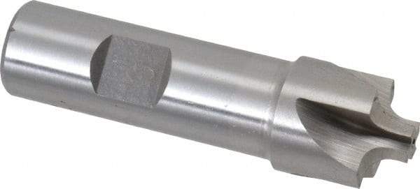 Interstate - 3/16" Radius, 7/8" Mill Diam, 4 Flute High Speed Steel Corner Rounding End Mill - Single End, Uncoated, 3-1/8" OAL, 3/4" Shank Diam - Benchmark Tooling