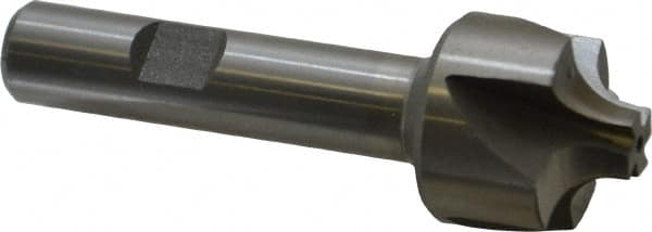 Interstate - 1/4" Radius, 1" Mill Diam, 4 Flute High Speed Steel Corner Rounding End Mill - Single End, Uncoated, 3-1/8" OAL, 1/2" Shank Diam - Benchmark Tooling