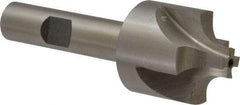 Interstate - 9/32" Radius, 1-1/8" Mill Diam, 4 Flute High Speed Steel Corner Rounding End Mill - Single End, Uncoated, 3-1/4" OAL, 1/2" Shank Diam - Benchmark Tooling
