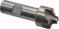 Interstate - 9/32" Radius, 1-1/8" Mill Diam, 4 Flute High Speed Steel Corner Rounding End Mill - Single End, Uncoated, 3-1/4" OAL, 3/4" Shank Diam - Benchmark Tooling