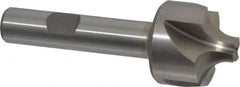 Interstate - 5/16" Radius, 1-1/8" Mill Diam, 4 Flute High Speed Steel Corner Rounding End Mill - Single End, Uncoated, 3-1/4" OAL, 1/2" Shank Diam - Benchmark Tooling