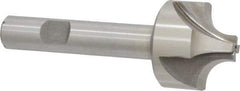 Interstate - 3/8" Radius, 1-1/4" Mill Diam, 4 Flute High Speed Steel Corner Rounding End Mill - Single End, Uncoated, 3-1/2" OAL, 1/2" Shank Diam - Benchmark Tooling