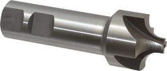 Interstate - 3/8" Radius, 1-1/4" Mill Diam, 4 Flute High Speed Steel Corner Rounding End Mill - Single End, Uncoated, 3-3/4" OAL, 7/8" Shank Diam - Benchmark Tooling
