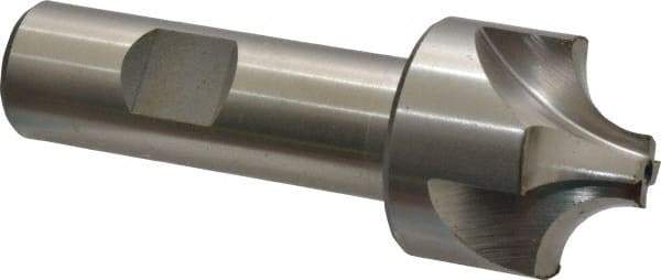 Interstate - 13/32" Radius, 1-1/4" Mill Diam, 4 Flute High Speed Steel Corner Rounding End Mill - Single End, Uncoated, 3-1/2" OAL, 3/4" Shank Diam - Benchmark Tooling
