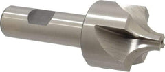 Interstate - 17/32" Radius, 1-1/2" Mill Diam, 4 Flute High Speed Steel Corner Rounding End Mill - Single End, Uncoated, 3-7/8" OAL, 3/4" Shank Diam - Benchmark Tooling