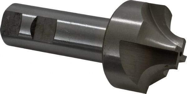 Interstate - 9/16" Radius, 1-5/16" Mill Diam, 4 Flute High Speed Steel Corner Rounding End Mill - Single End, Uncoated, 4-1/4" OAL, 1" Shank Diam - Benchmark Tooling